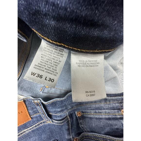 Lucky Brand Jeans Mens 410 Athletic Straight Denim Measures Size 36 30 - Picture 6 of 10